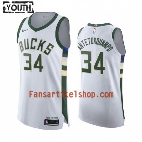 NBA Milwaukee Bucks Trikot Giannis Antetokounmpo 34 Nike 2019-2020 Association Edition Swingman - Kinder